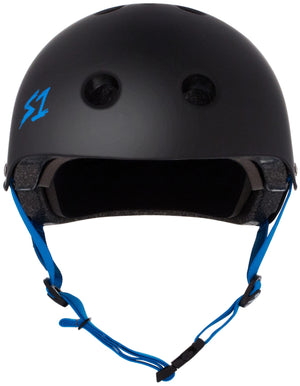 S1 Lifer Helmet - Black Matte/Cyan Strap