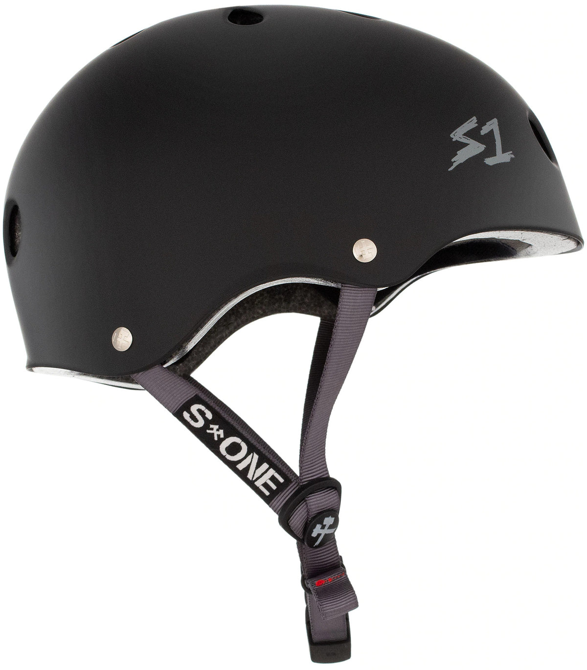 S1 Lifer Helmet - Black Matte/Grey Strap