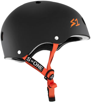 S1 Lifer Helmet - Black Matte/Orange Strap