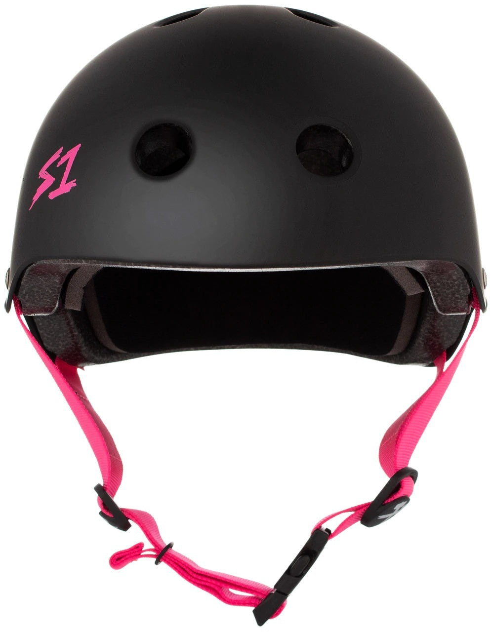 S1 Lifer Helmet - Black Matte/Pink Strap