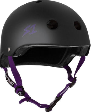 S1 Lifer Helmet - Black Matte/Purple Strap