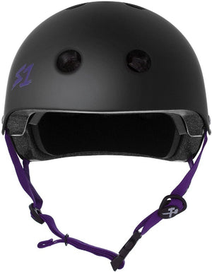 S1 Lifer Helmet - Black Matte/Purple Strap