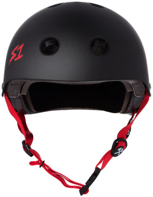 S1 Lifer Helmet - Black Matte/Red Strap