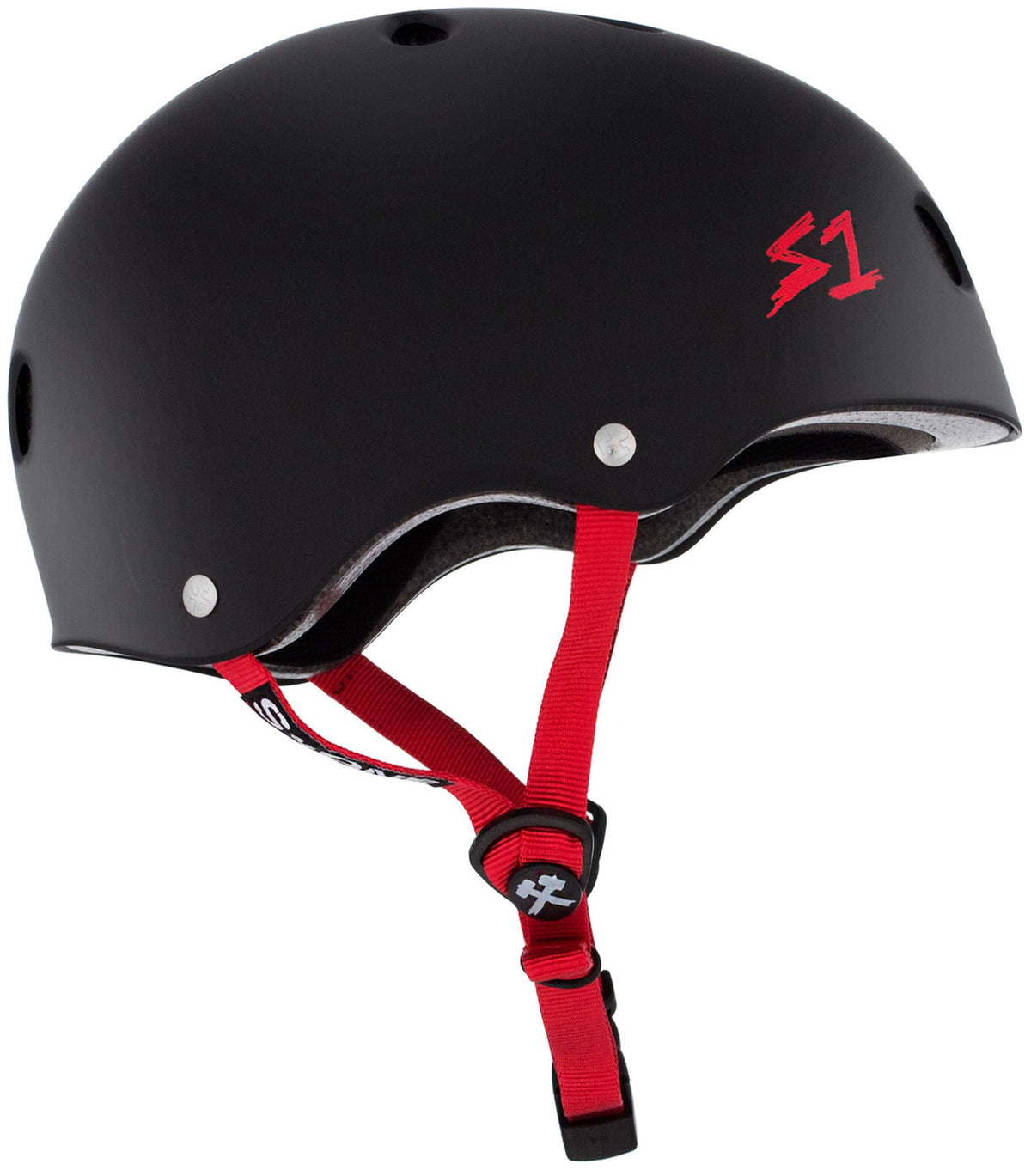 S1 Lifer Helmet - Black Matte/Red Strap