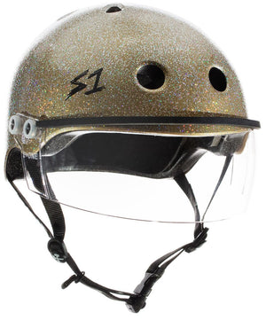 S1 Lifer Visor Helmet - Gold Glitter - Skatescool Australia