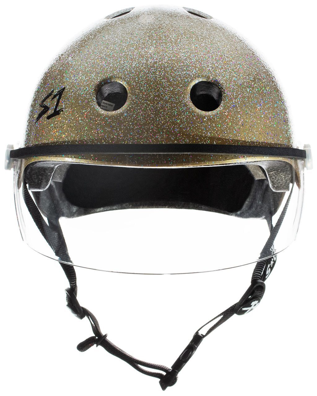 S1 Lifer Visor Helmet - Gold Glitter - Skatescool Australia