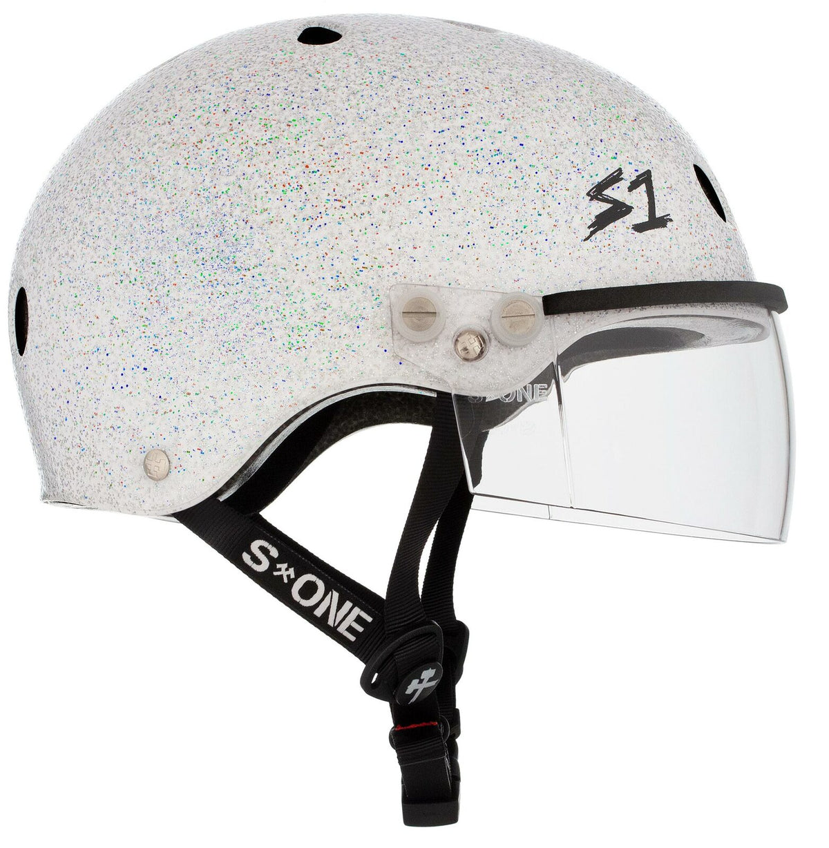 S1 Lifer Visor Helmet - White Glitter