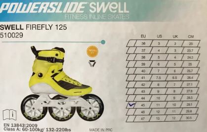 POWERSLIDE SWELL 125MM FIREFLY INLINE SKATES - Skatescool Australia